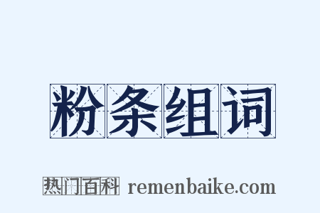 粉条组词是什么意思的图片